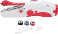 Portable Handheld Sewing Machine, Mini Electric Double Needle DIY Sewing Machine, for Making Crafts or Small Objects in Daily Life (Red). 