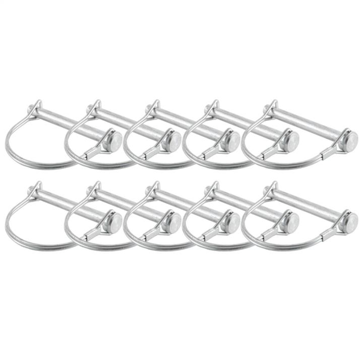 Buy 10 Pieces Wire Lock Pin, 38 Inch 9.21MM Heavy Duty Safety Coupler Pin Shaft Locking Pin For Farm Trailers Wagons Lawn Garden Square Silver - View #5