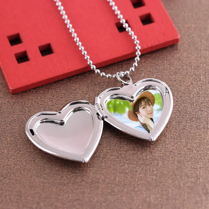 1%20Pc%20Heart%20Shaped%20Friend%20Photo%20Picture%20Frame%20Locket%20Pendant%20for%20Necklace%20Romantic%20Fashion%20Jewelry%20Nice%20Gift%20-%20Necklace%20For%20Girls%20-%20Image%204