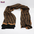Brown Black Fendi Knitted Logo Premium Wool Winter Muffler. 