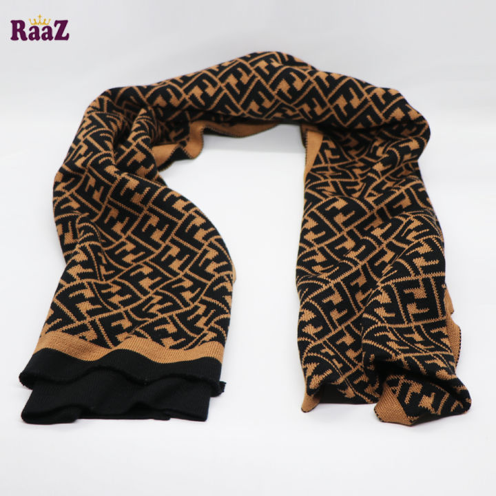 Brown%20Black%20Fendi%20Knitted%20Logo%20Premium%20Wool%20Winter%20Muffler%20-%20Image%203