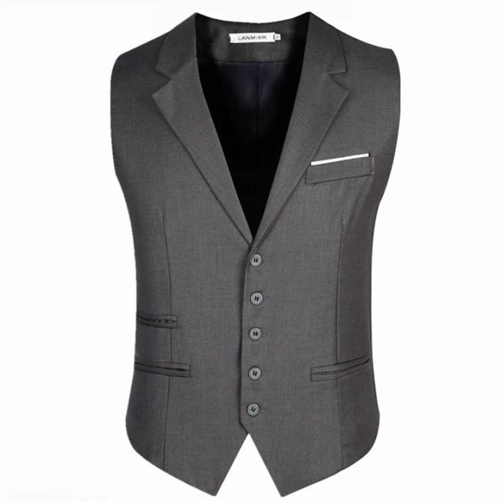 Dress Vests For Men Slim Fit Mens Suit Vest Male Waistcoat Gilet