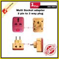 Multi Socket Plug Adapter 250V 16A 2 Pin Power Plug To 3 Way 3 Point Socket Converter With LED Indicator 1pcs. 