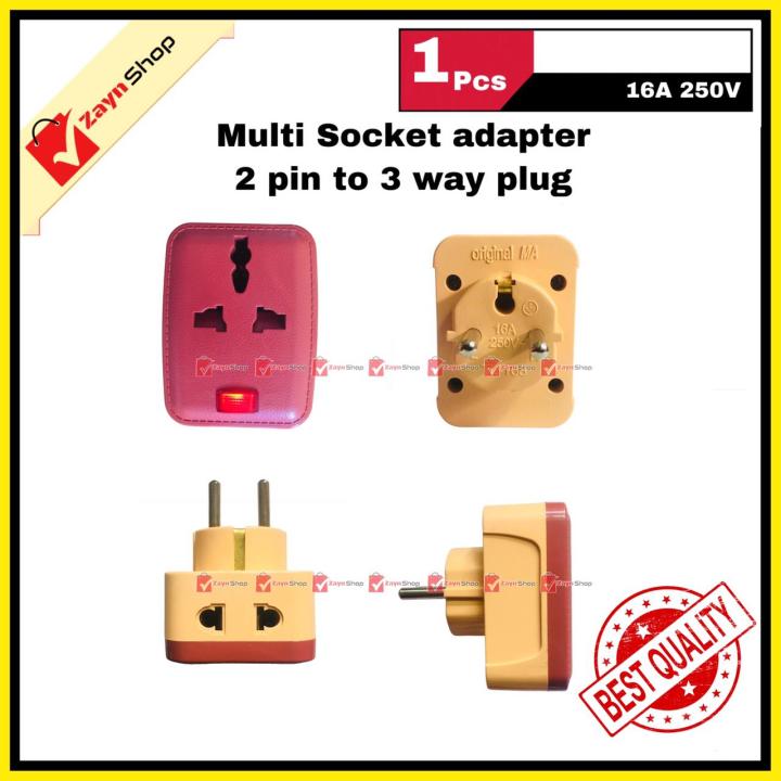 Multi%20Socket%20Plug%20Adapter%20250V%2016A%202%20Pin%20Power%20Plug%20To%203%20Way%203%20Point%20Socket%20Converter%20With%20LED%20Indicator%201pcs%20-%20Image%203