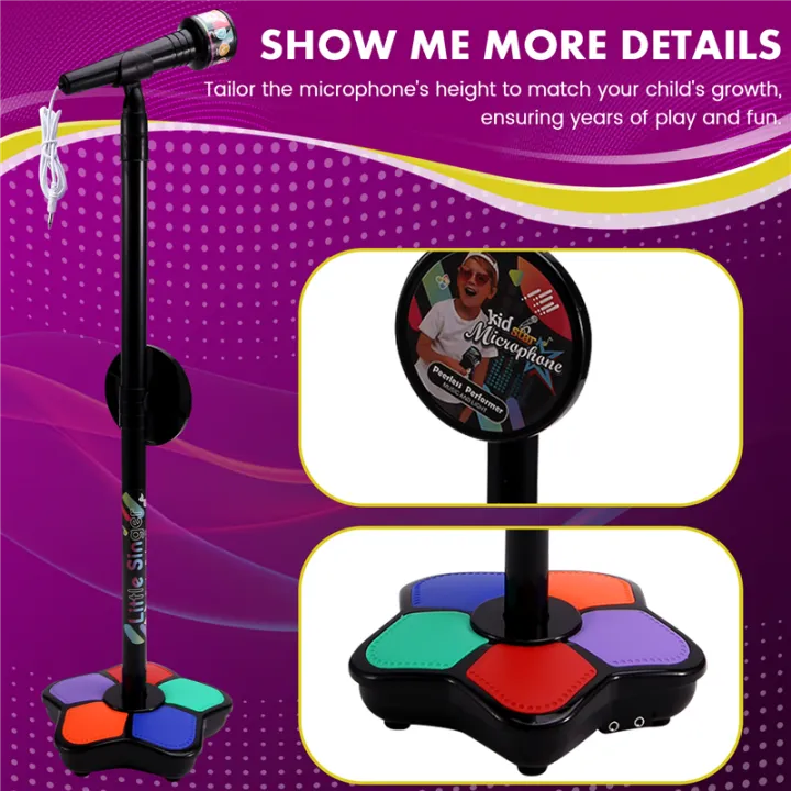 Kids%20Microphone%20With%20Light%20Stand%20Toy,%20black%20-%20Image%2010