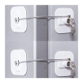 Refrigerator Lock, Mini Fridge Lock with Key for Adults, Lock for A Fridge, Cabinet Door(White 4Pack). 