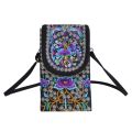 Lady Cell Phone Bag Crossbody Shoulder Wallet Purse Handbag Pouch Ethnic Style Embroidered Bag Flip Canvas Bag Retro New.