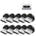 10PCS/SET Round Magnetic Cable Plug 8 Pin Micro-USB Plugs Fast Charging Phone Magnet Charger Plug , magnetic charging. 