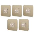 5Pcs Self Adhesive Wall Hooks Invisible Traceless Snap Hook Organizer Wall Storage Holder Bathroom Kitchen Bedroom Hook Kit.