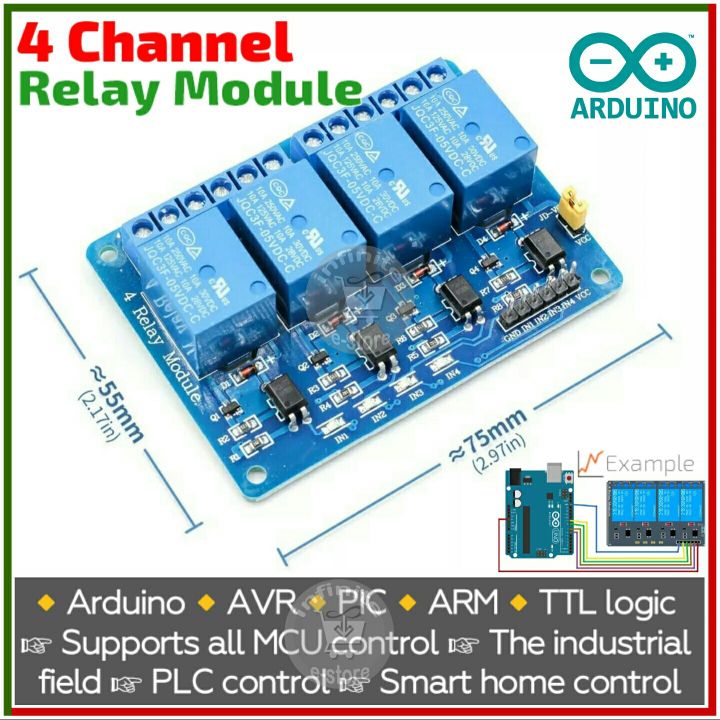 Arduino%204%20channel%20relay%20module%204-channel%20relay%20control%20board%20with%20optocoupler.%20Relay%20Output%204%20way%20relay%20module%20-%20Image%205