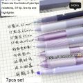 Halloween 7pcs Kawaii Pens Quick-Drying Ink Japanese Stationery Pen Set Aesthetic Stationery School Supplies Ballpoint Pen Back To SchoolDolls Accessories. 