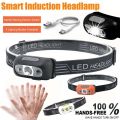6000 Lumens Head Torch Rechargeable LED Headlamp Motion Sensor Waterproof IPX6 5Lighting Modes Headlight for Running Hike. 