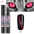 Lanmuiar 3 In 1 UV Gel Nail Polish Cat's eye Colorful One Step Gel Nail Pen Not Need Base Top Coat Nail Art Gel Varnish.