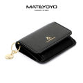 MATEYOYO Women's Wallet Card Holder Simple Fashion Purse Female Short Wallet Ladies Money Bag Chic Card Holder Small and Ultra-Thin Exquisite High-End Credit Vintage Card Holder. 