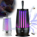 Bug Zapper Trap Lamp USB Rechargeable Insect Fly Trap Camping Lantern Indoor Electric Bug Zapper for Backyard Terrace Camping.