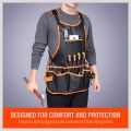 Durable Work Apron tool 16 Tool Pockets tool belt Adjustable vest Tool Apron for mans work apron and women work apron with waterproof apron and Canvas apron. 