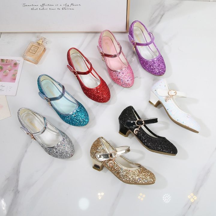 ULKNN%20Girls%20Purple%20High%20Heels%20For%20Kids%20Princess%20RED%20Leather%20Shoe%20Footwear%20Children's%20Party%20Wedding%20Shoes%20Round%20Toe%201-3CM%20-%20Image%205