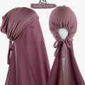 2022 Muslim Women Instant Chiffon Hijab Scarf Underscarf With Cap Bonnet Chiffon Hijabs With Elastic Style Free Use Shawl.