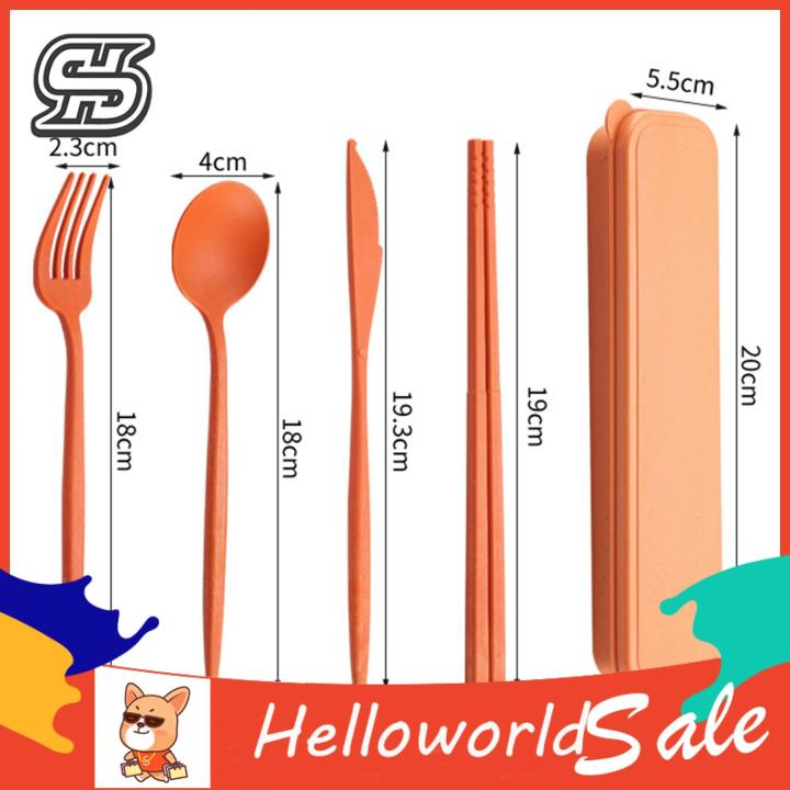 HelloWorld%20Tableware%20Set%20Eco-friendly%20BPA%20Free%20Spoon%20Fork%20Cutter%20Chopsticks%20Cutlery%20Set%20-%20Image%209