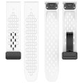 20mm Folding Buckle Hole Silicone Watch Band For Garmin Fenix 7S Solar. 
