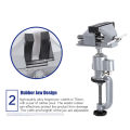 Universal Table Vise with 360 degrees Swiveling Head Clamp for Crafting Painting Sculpting Electronics Soldering 3-inch Rotatable Tabletop Clamp Vice.