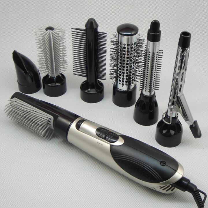 7 in 1 ceramic hair dryer rotating curling iron brush hotsell