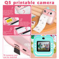 Digital Camera Toys Kids Instant Print Thermal Print Camera Instant Print Photo Video with 32G Memory Card Kids 1080P HD. 