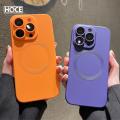 HOCE Liquid Silicone Magnetic Phone Cases for iPhone 14 Pro 13 12 11 Pro Max 14 Plus for Mag Safe Case Glass Lens Protection Soft Cover.