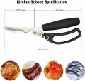Super Power Kitchen Scissors Stainless Steel Cutter Tools Fish/Chicken Cutting Scissor. 