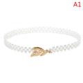 Elegant Faux Pearl Dress Belt For Girls Elastic Belt Accessories Party Decor. 