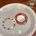 Genting Pavilion ~ Literary Retro Chinese Beaded Double Circle Fine Bracelet Prayer Word Gentle Temperament Girlfriend Bracelet Wholesale.