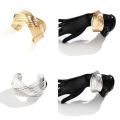 High Quality Luxury Opening Bangle Classic Cross Designer Bracelet Exaggerated Wide Cuff Bracelets Women Fashion Jewelry. 