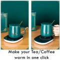 Sweet Life 55 Degree Constant Ceramic Coffee Cup Mug With Heating Pad Set - Coffee Mug. 