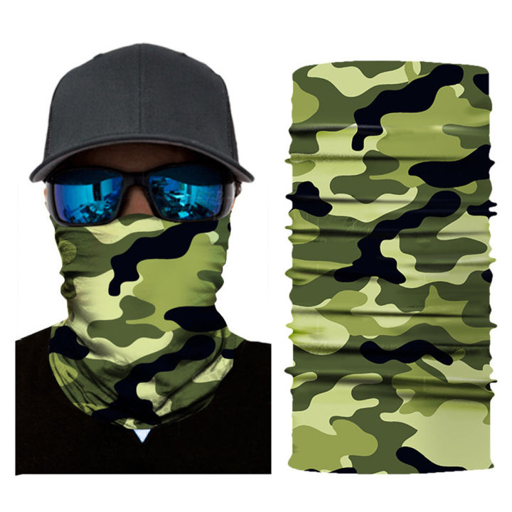 One piece dropshipping AliExpress face mask printing pattern camouflage skull print foreign trade bib neck windproof cloth masked scarf