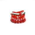 Original design: dopamine pink, six-piece handmade beaded bracelet set, star flower, skull, new bracelet.