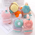 Winter Warm Ear Muffs Cute Cartoon Fruit Girls Fluffy Fold Burger Shape Headphone Earmuffs Soft Cashmere Warmer Earlap. 