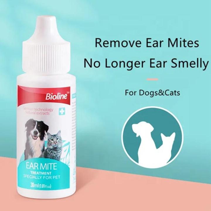 Bioline Ear Mite Treatment 30ml for dogs and cats