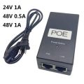 AC DC PoE Injector Power Adapter Supply 24V 48V 0.5A 1A CCTV Active Ethernet 12 24 48 Volt 1000mA 500mA for IP Camera. 
