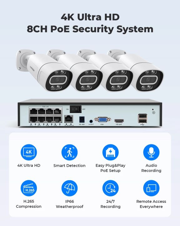 H.View%204K%205Mp%208Mp%20poe%20Cctv%20Security%20Camera%20System%20Home%20Video%20Surveillance%20Kit%208Ch%20Nvr%20Audio%20Outdoor%20Ip%20Camera%20xmeye%20app%20-%20Image%204