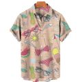 Ice Cream 3d Print Hawaiian Shirt Men's Clothing Tops Summer Casual Shirt For Men Fashion Men's Shirts Simple Lapel Shirts Man.