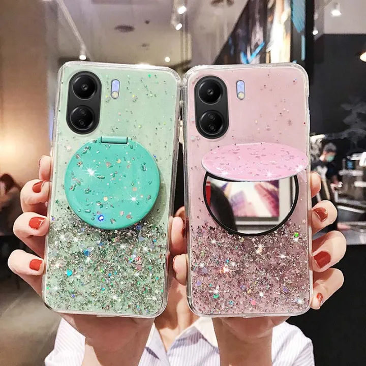 New%20Phone%20Case%20For%20Redmi%2013C%20Cover%20Sparkling%20Star%20Moon%20Soft%20Silicone%20Transparent%20Mirror%20Anti%20Drop%20for%20Redmi%2013C%20Case%20-%20Image%2010