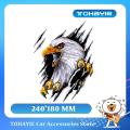 TOHAYIE Eagle Tear 3D Car Stickers Scratches Domineering Car Body Rear Bumper Decoration Stickers Motorcycle Stickers. 