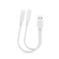 2 in 1 USB Dual Type C Cable Splitter Mobile Phone Charging Cable Portable. 