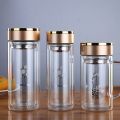 New Double Wall Glass cup Bottles Tumbler Glass Tea Drinking, Teacup Coffee Water pot tea cup,Water Bottle cups Flask.