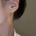 Trend Long Wire Tassel Thread Chain Climb Star Heart Beads Pendants Drop Earrings women's Straight Hanging Earings Jewelry. 