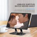 Tab & mobile holder Adjustable Foldable Carbon Steel Tablet Stand 360 Rotation Phone Holder Portable Hollow Heat Dissipation for iPad.