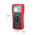 UNI-T UT890C Digital Multimeter True RMS Handheld Mini Universal Meter AC DC Voltmeter Ammeter High Accuracy Measure AC/DC Voltage Current Resistance Capacitance Frequency Temperature Diode Tester. 