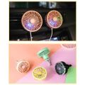 Mini Electric Car Air Conditioning Fan Rotatable Car Vehicle Air Vent USB LED Light Cooling Fan Cooler.
