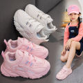 Children's fashion sneakers 2024 spring new girls' dad shoes, thickened warm cotton shoes, student casual shoes tide.