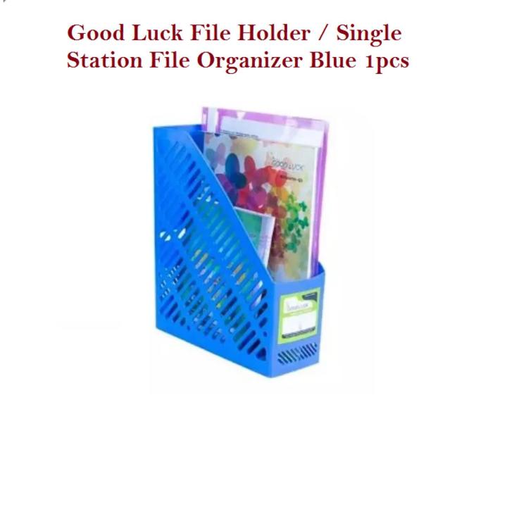 Good Luck File Holder / Single Station File Organizer Blue 1pcs